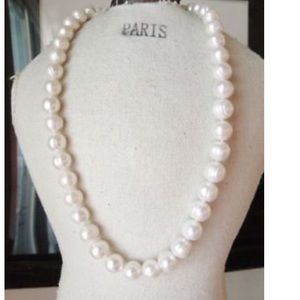 18” 10-11mm AAA Natural White South Sea Pearls 14k